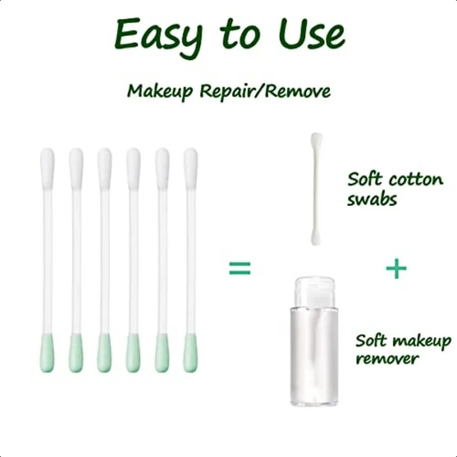 100 Stuks Katoen Make-Up Remover Wattenstaafjes Vitamine E LiquidFilled Wattenstaafjes Sticks Voor Oog Lip Wenkbrauw Wimper Make-Up Correctors R