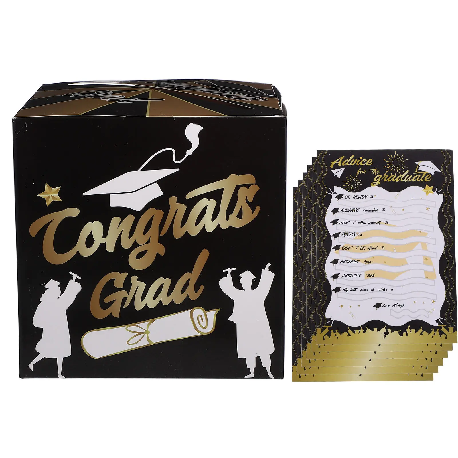 Graduation Season Message Box Easy Assembly Fold Flat Graduation Celebration Box for Preschool to College Graduations Voting