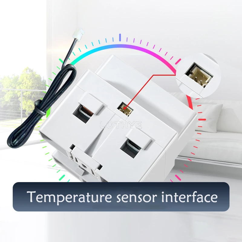 Multifunction 8 in1 Power Meter Color Screen Digital Display 170-300V 63A AC Energy Power Voltmeter Ammeter Remotely APP Control