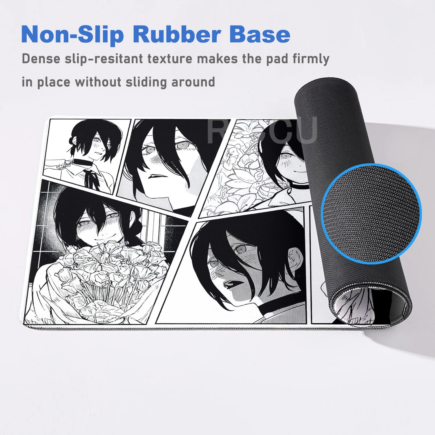 Podkładka pod mysz Comic Chainsaw Man XXL Anime Reze Gamer Makima Akcesoria Gamingowe 400x900mm Duża Mata na Biurko pod Klawiaturę Komputerową — zdjęcie produktu 6