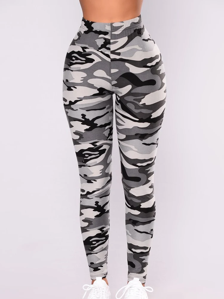 YSDNCHI-mallas de camuflaje para mujer, Leggings ajustados de alta elasticidad, pantalones de ocio adelgazantes, verano y otoño, novedad