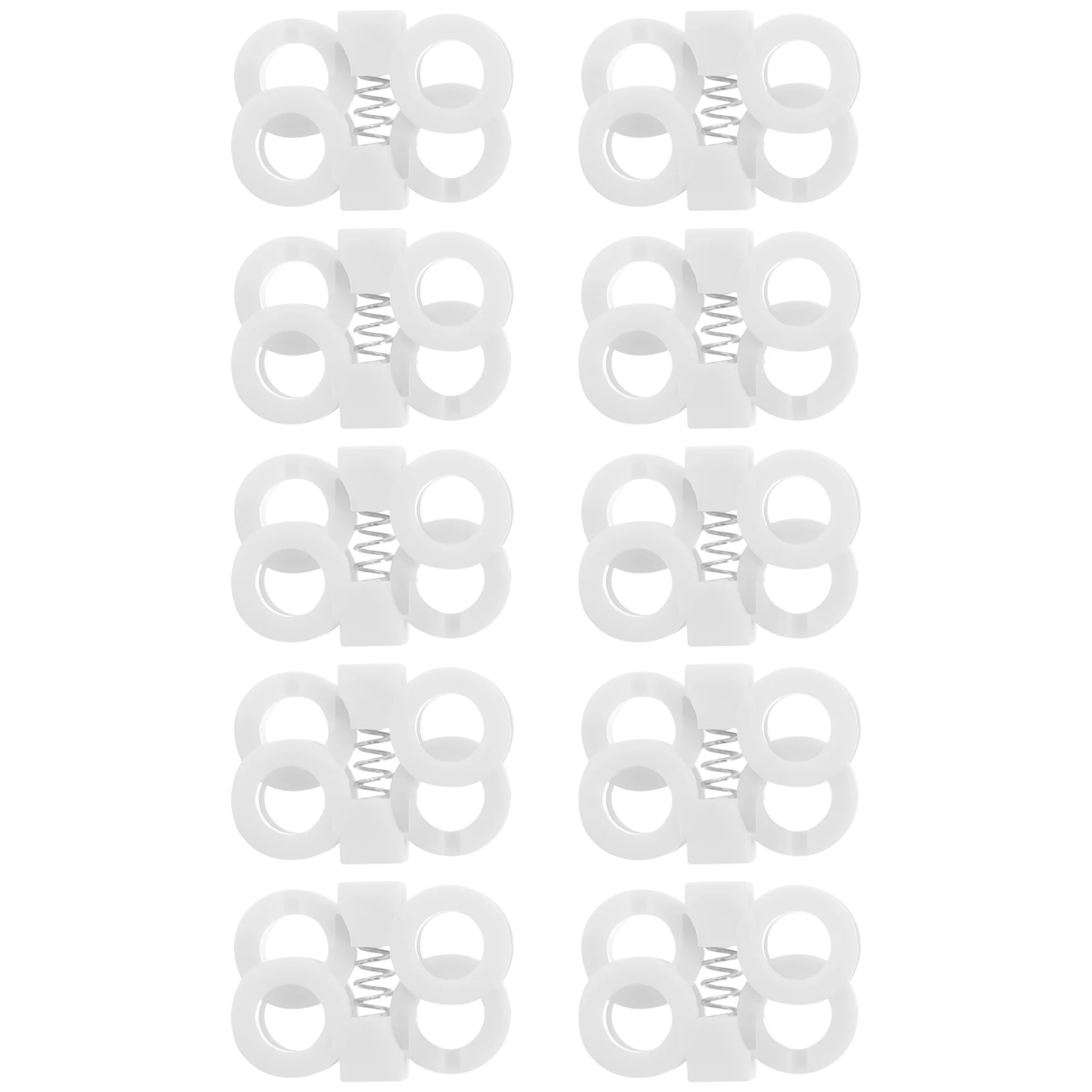 10 Stück Schnürsenkel-Clip-Schlösser, Kunststoff-Endbinder, weiß, groß, verstellbar, Spitzenverschluss, Schuhschnalle für Erwachsene, Kinder, Turnschuhe, sicher