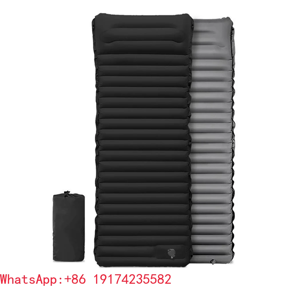 Ultra-Lightweight Waterproof Camping Mat Compact Air Mattress With Built-In Pillow For Hikers & Outdoors Enthusiasts