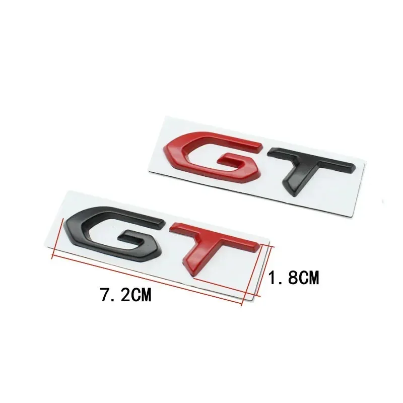 1 قطعة معدن GT التصميم شعار سيارة جذع شارة شعار ملصق السيارات الجسم ملصق مائي لكيا بيجو فولكس فاجن فورد ملصق اكسسوارات