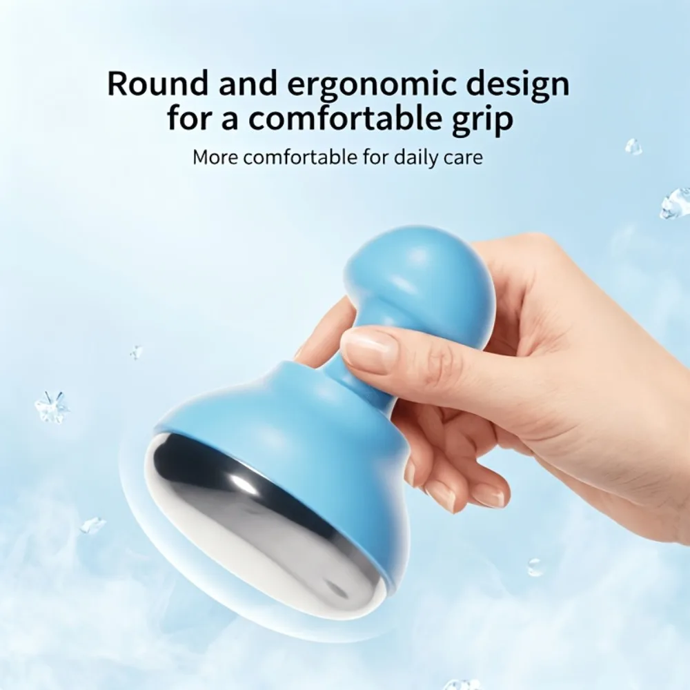 Edelstahl-Eishammer Gesichts-Kühlmassagegerät 304 Edelstahl Kälte-Schönheits-Schrumpf-Eismassage-Instrument für Gesicht und Augen Hautpflege – Detail 8