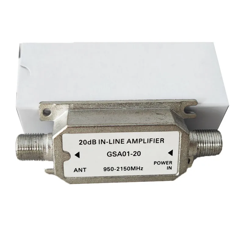 Satellite Dish Antenna 20dB IN-LINE AMPLIFIER 950-2150MHz Connect LNB with Media Player