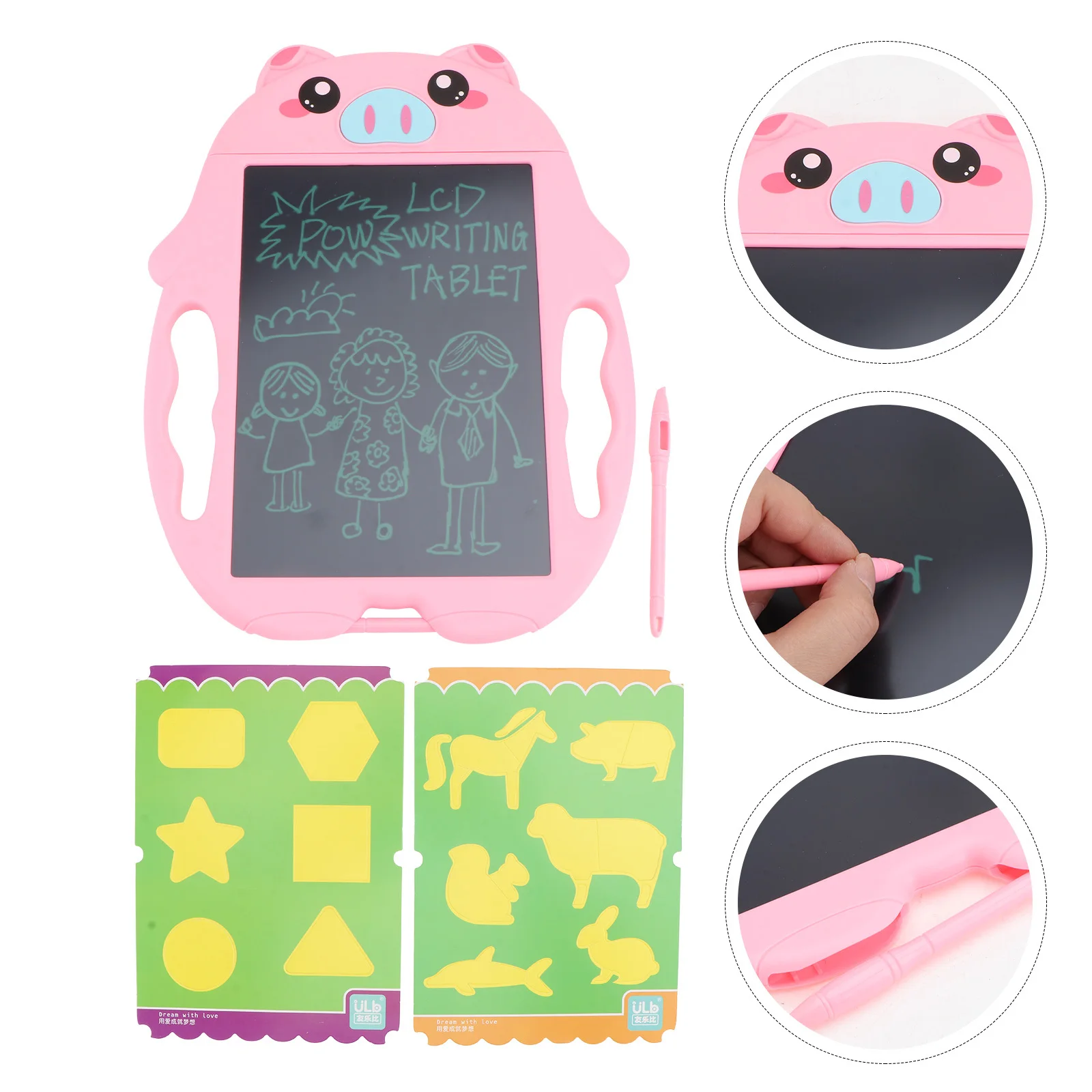 1 個の液晶落書きボード子供用書き込み描画パッドインタラクティブ学習ボード名前練習用クリエイティブ表現消去可能