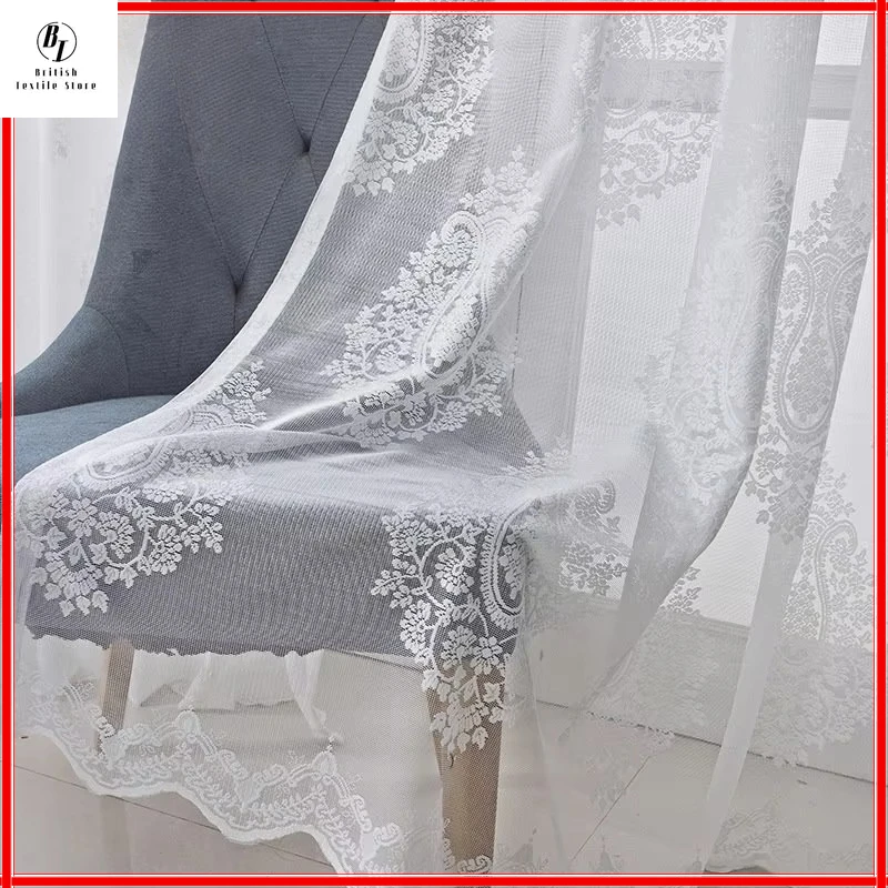 

European Jacquard Curtains Window Screens Living Room Dining Room Bedroom Balcony Purple Window Screens Translucent Light Luxury