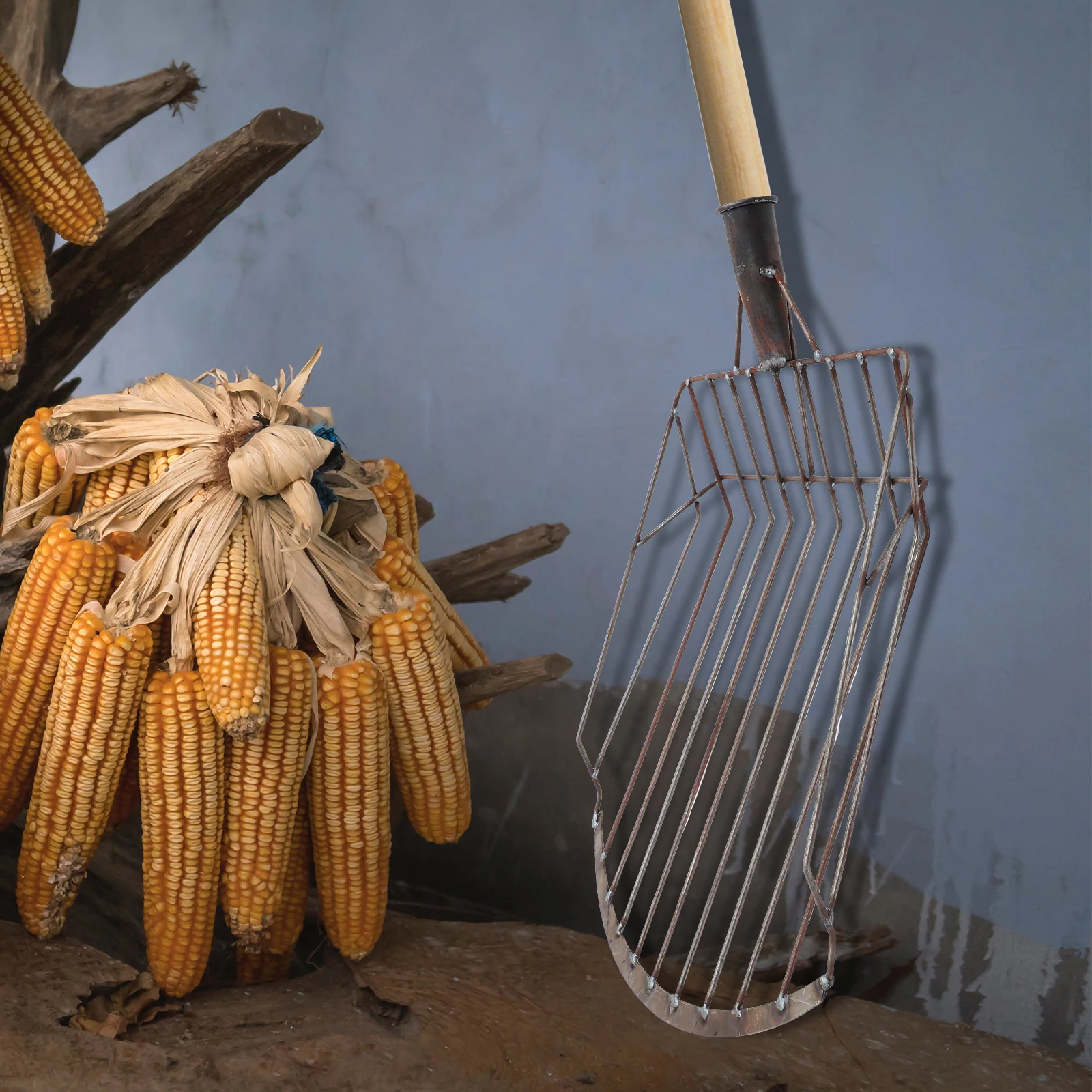 

Durable Practical Iron Spade Head Collect Corn Shovel Portable Garden Agricultural Tool Multi-Use Shovel Gardening Hand Trowel