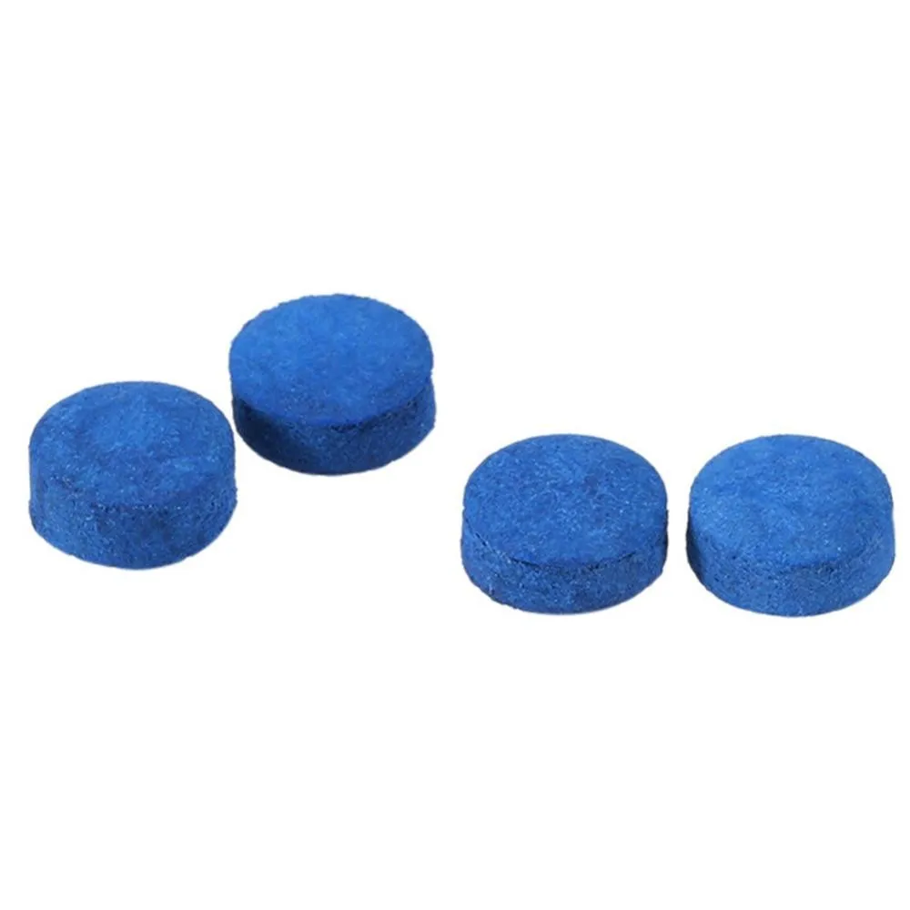 20PCS 10/12/13MM Pool Cue Leather Tips Thin Monolayer Blue Leather Head With Moisture-Proof Powder Billiards Accessories