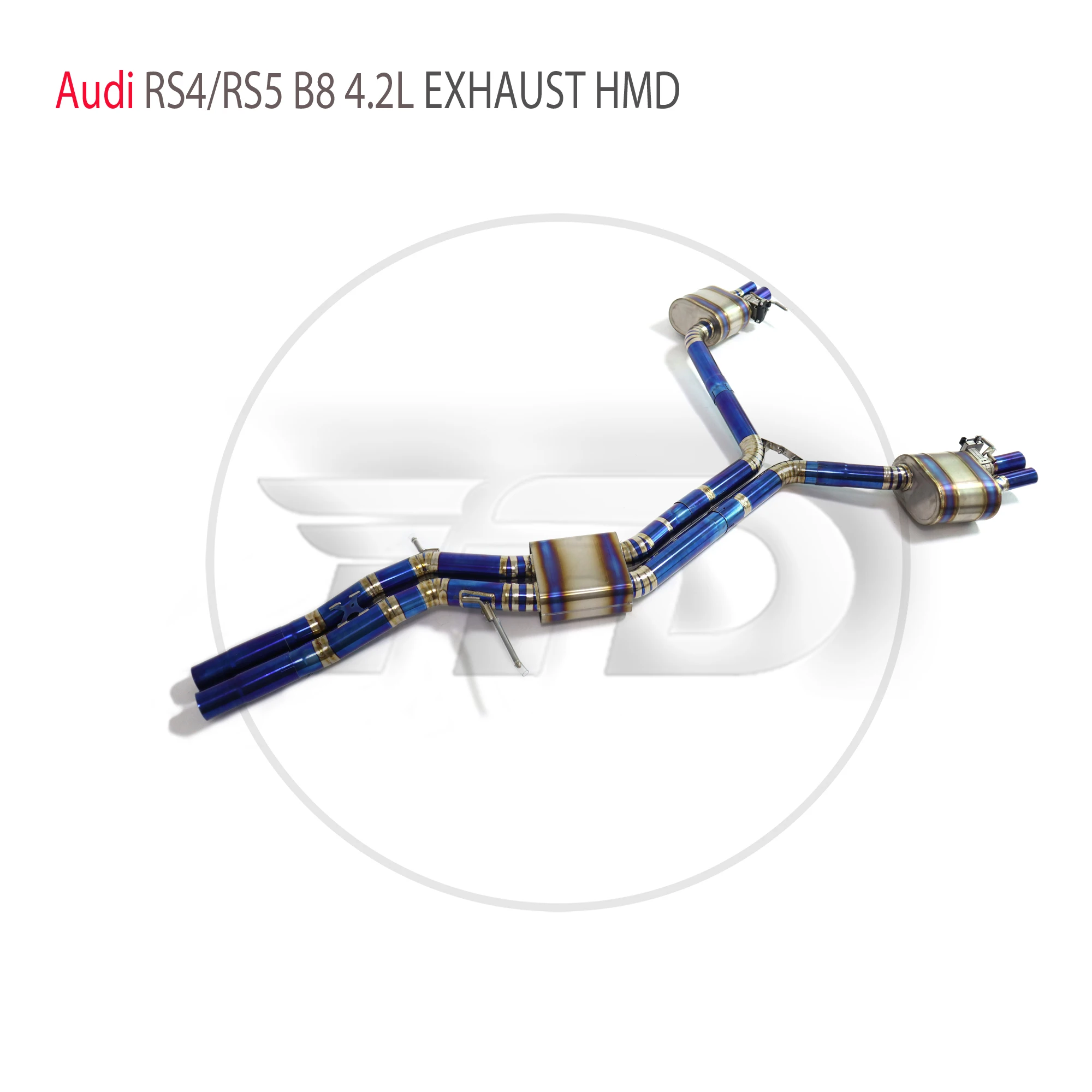 

HMD Titanium Alloy Exhaust System Performance Valve Catback For Audi RS4 RS5 B8 4.2L 2012-2016 Car Muffler Racing Pipe