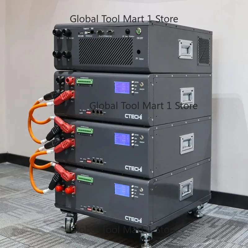 

Custom 48V 51.2V LiFepo4 100ah 200ah 300ah Batterie Stackable LiFepo4 Battery Units Home Energy Storage 5KWh 10KWh