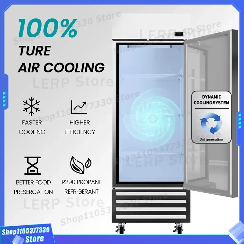 Commercial Vertical Air Cooled Freezer Stainless Steel Kitchen Refrigerator Low Temperature for Restaurant Hotel Use