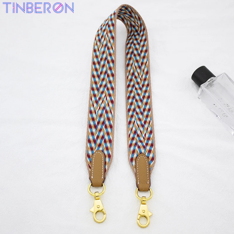 TINBERON Bag Part Accessorie Woman Luxury Designer Bag Strap Canvas Webbing Shoulder Straps Replacement Crossbody Bag Belt Strap