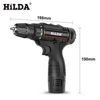 HILDA Electric Drill 12V Cordless Drill Multi-function 2 Speed Power Tools Mini Wireless Power Electric Screwdriver Household