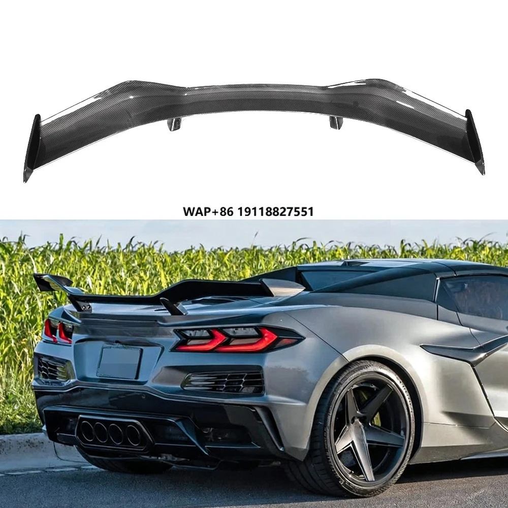

Dry Carbon Fiber Rear High Wing for Corvette C8 Z06 Carbon Fiber Wing