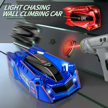 EBORUI RC Wall Climbing Car with Headlight Chasing Light Dual Mode 360 ​​Rotating RC Stunt Cars Gift Toys for Boys Girls