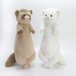 Peluche de hurón realista para niños y niñas, juguete de Peluche suave de 52cm, muñecos de animales de dibujos animados, decoración del hogar, regalo de Navidad