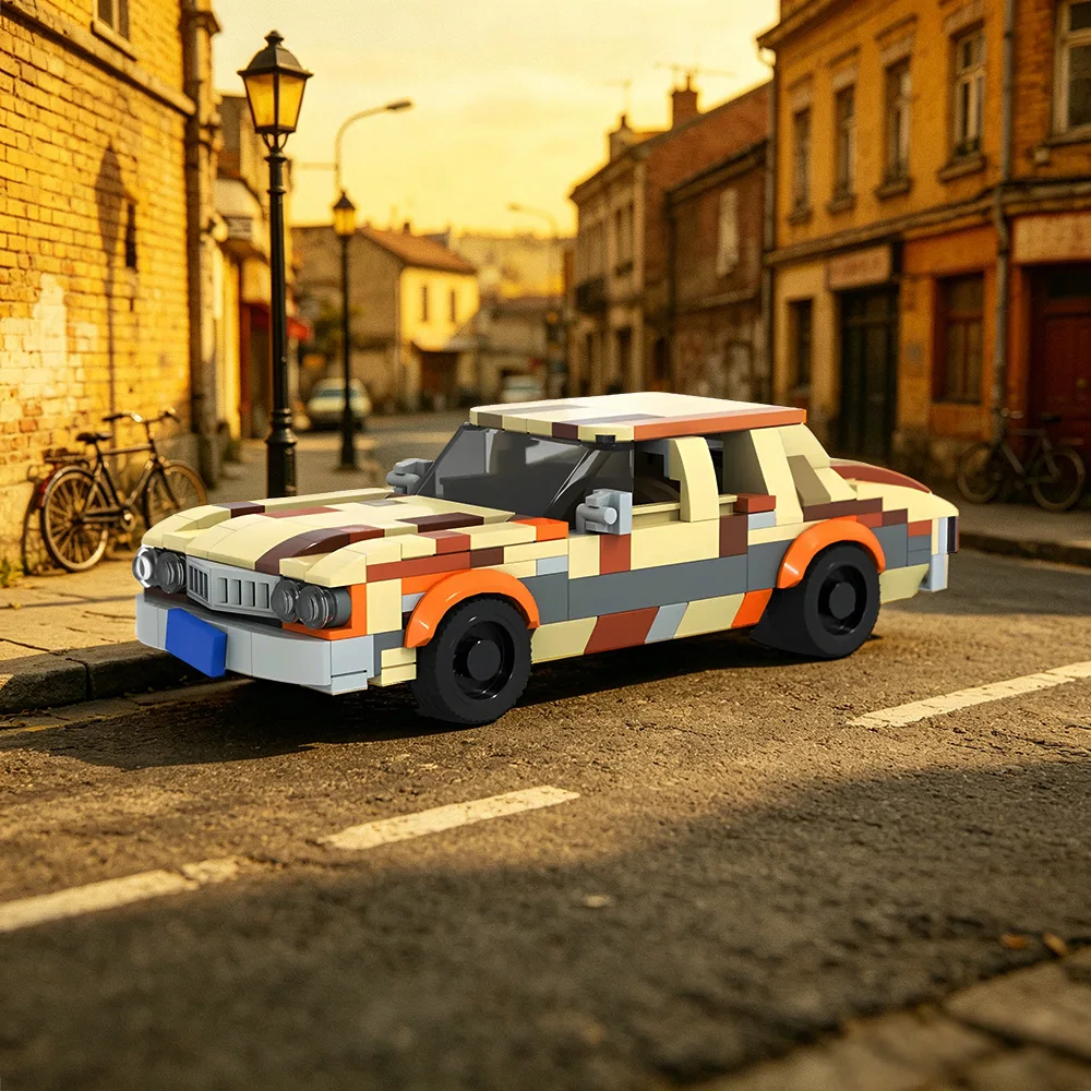 

Gobricks MOC The Big Lebowski 1973 Forded Gran Torino Building Blocks Model 1973 Forded Gran Torino Retro Car Bricks Toys Gifts