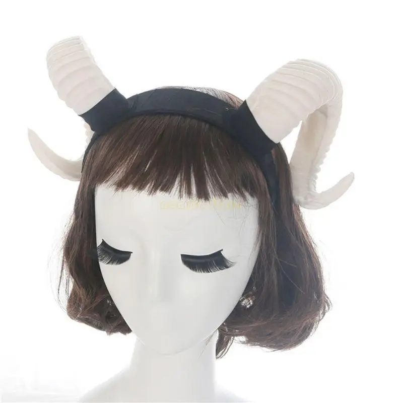31BF Gothic Halloween Femmes Girls Bande moutons Horne Forest Animal Cosplay Costume H