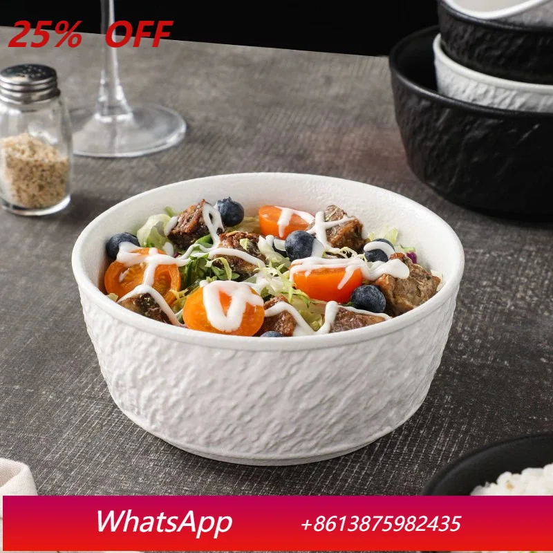 

LTT Minimalist Creative Ceramic Rice Bowl Soup Noodle Bowl Japanese Tableware Hotel Restaurant