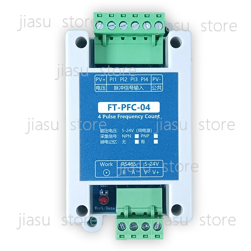 Pulse Counting Frequency Acquisition Flowmeter Speed Sensor Hall Switch Rain Casing Cylinder Count 485 Modbus