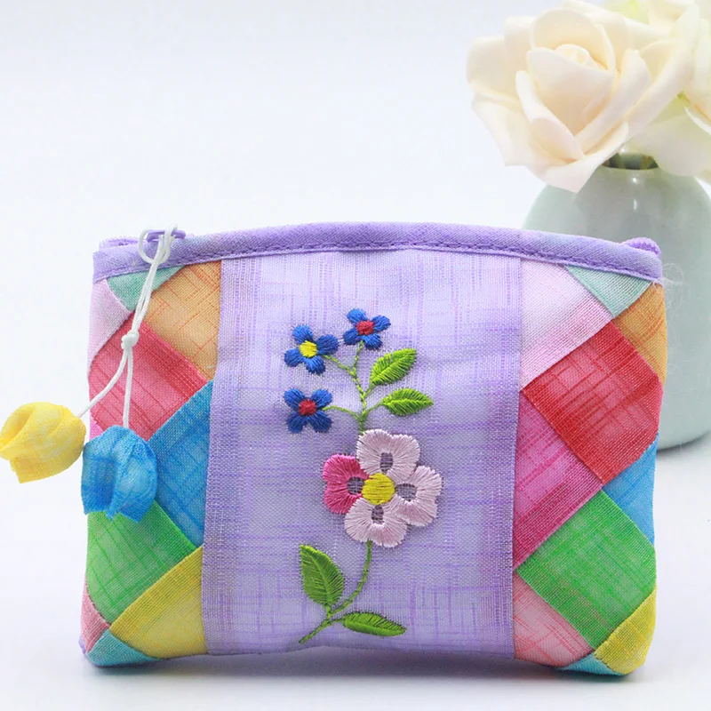 Ethnic Embroidered Gift Bag Small Cloth Bag Keychain Coin Purse Jewelry Decorative Creative Festival Supplies Korean Style