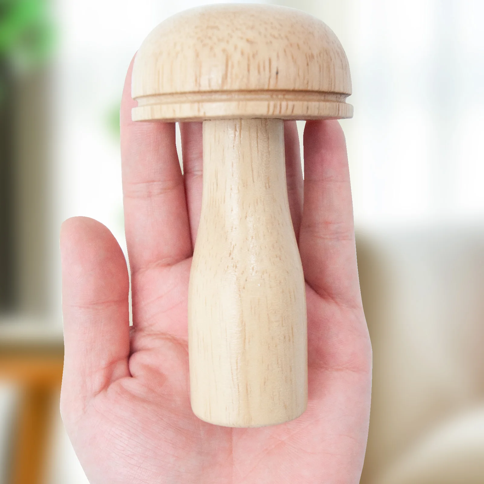 1PC DIY Wooden Darning Mushroom Patchwork Tool Mending Pants Clothes Socks Weaving Crafts Needle Holder Sewing Accessories