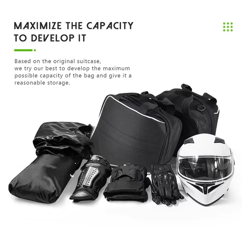 For Kawasaki Versys 1000 650 Ninja 1000 H2 SX For KQR 28L Hard Saddlebag Liner Set Saddle Bags Travel Trunk Bag ​Luggage Bags