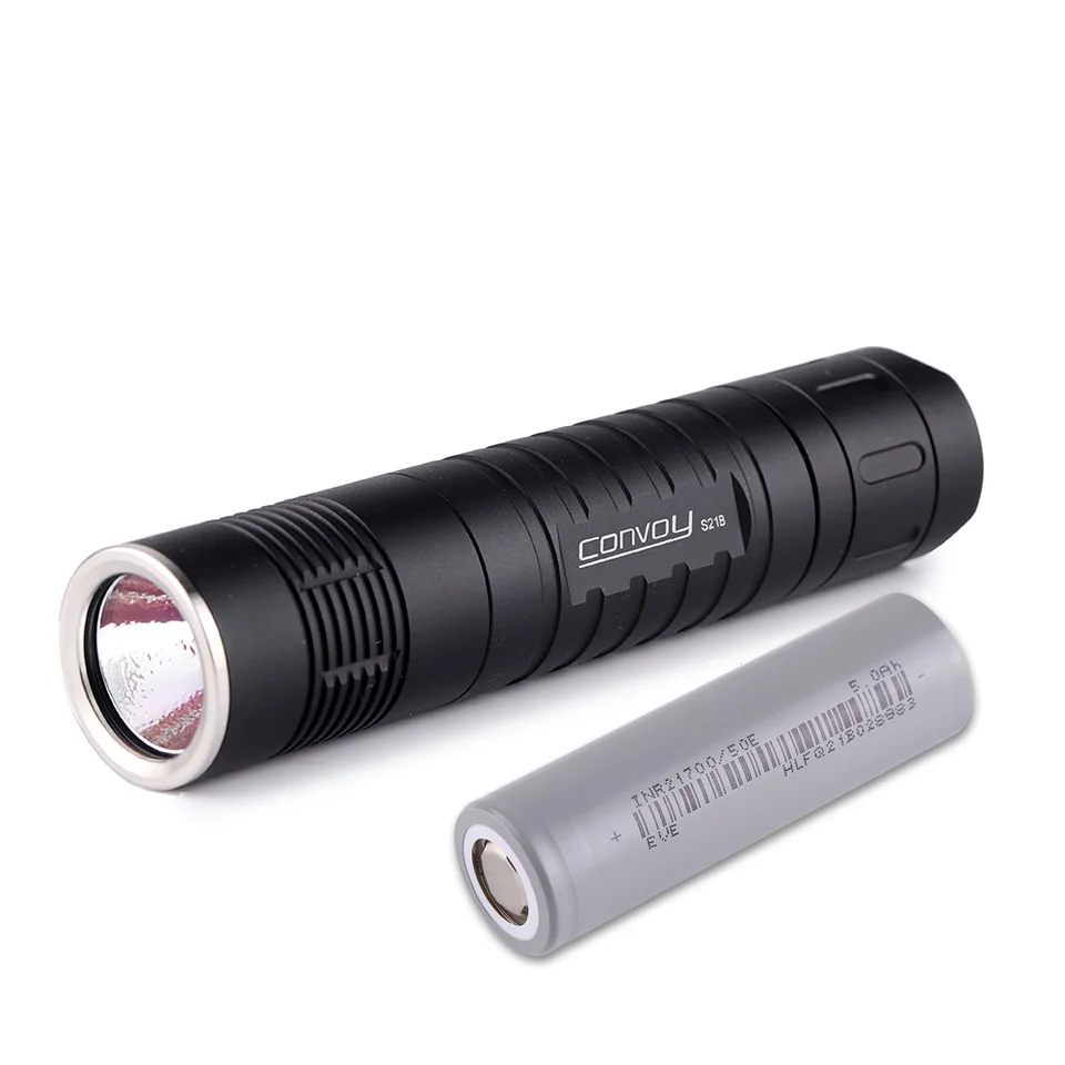 Convoy-バッテリー付き懐中電灯s21b,xhp50.3 hi,銅dtp/ar,温度保護