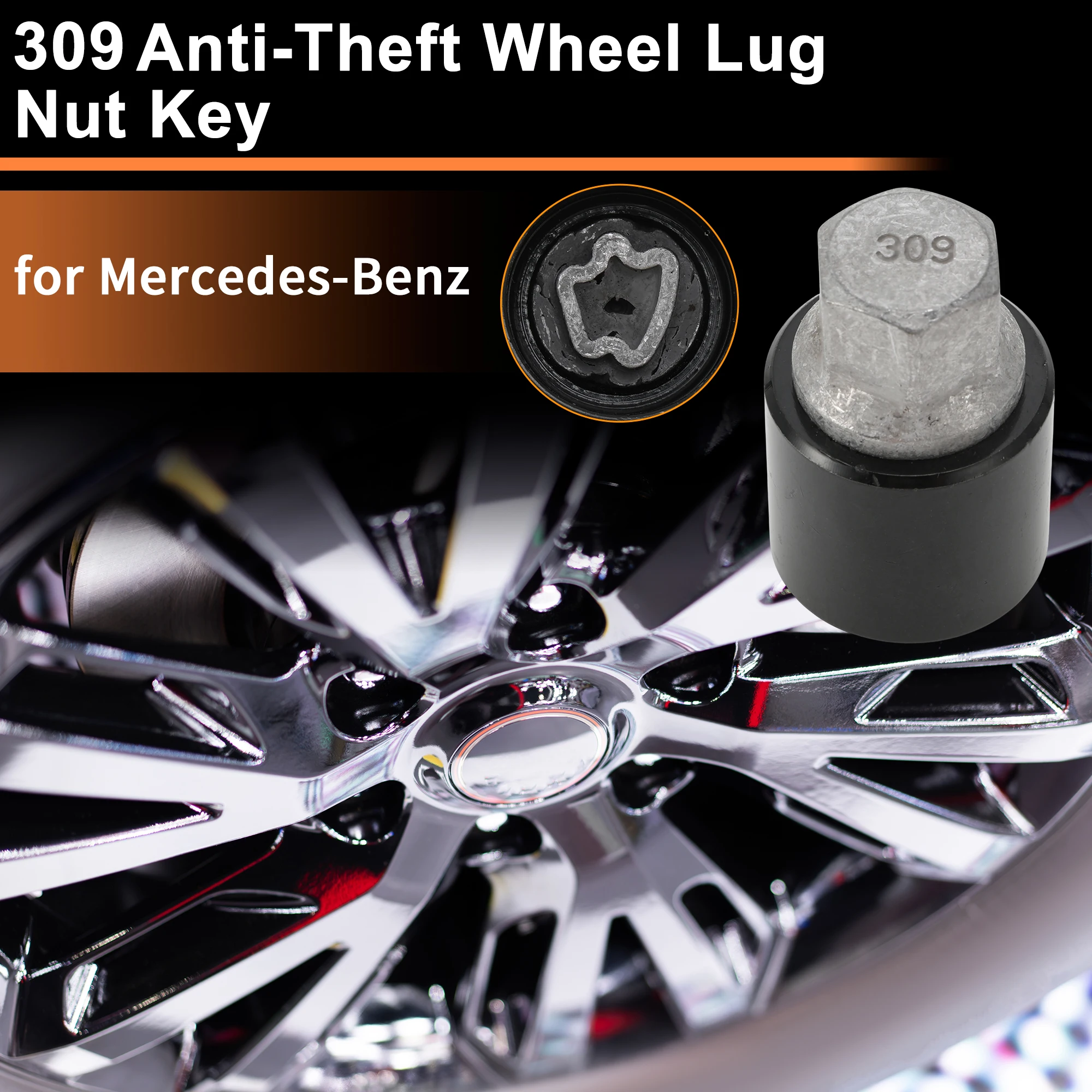 

UXCELL # Стопорная гайка колеса 309, инструмент для снятия торцевой гайки ключа Mercedes-Benz