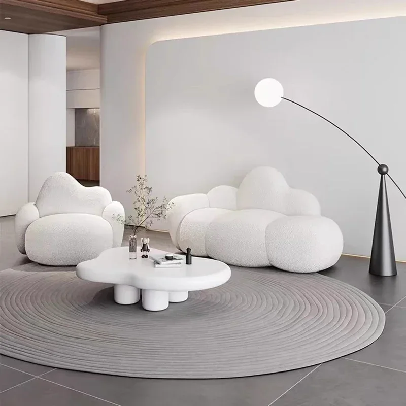 رخيصة تصميم أريكة بسيطة الحديثة نفث الشمال الأطفال أريكة سحابة بيضاء صالة المنزل Oturma Odası Kanepeleri أثاث غرفة المعيشة #4