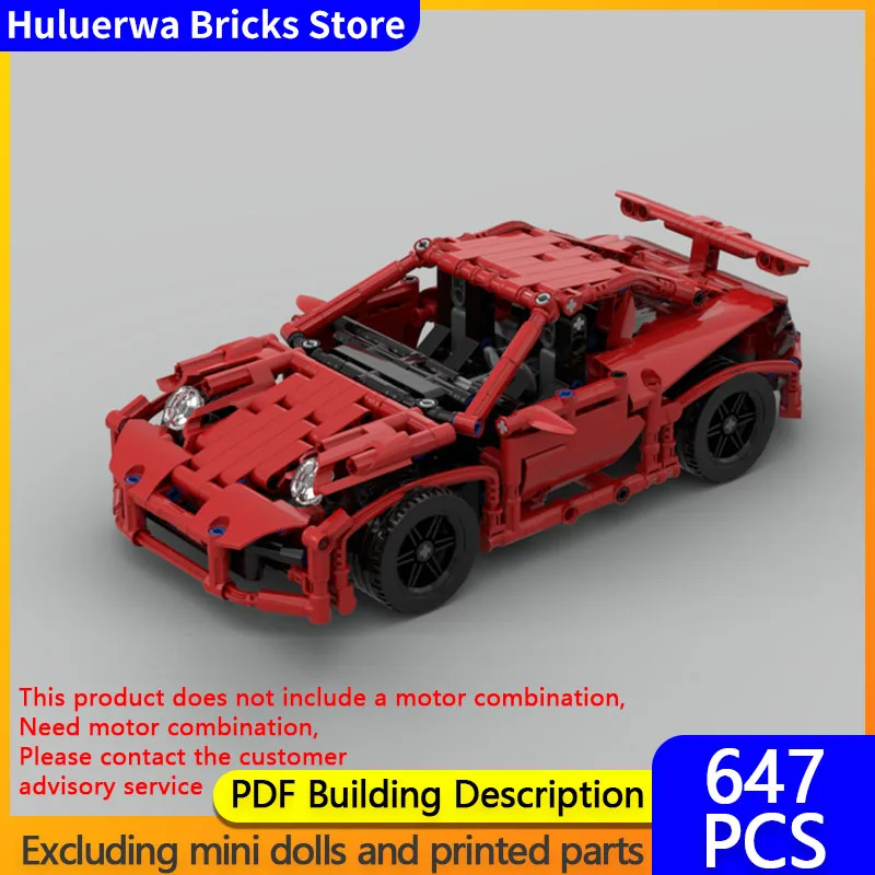 

Модель скоростного гоночного автомобиля MOC, строительные кирпичи, красный верхний уровень, спортивный автомобиль, модульная технология, детские праздничные подарки, сборные игрушки, костюм