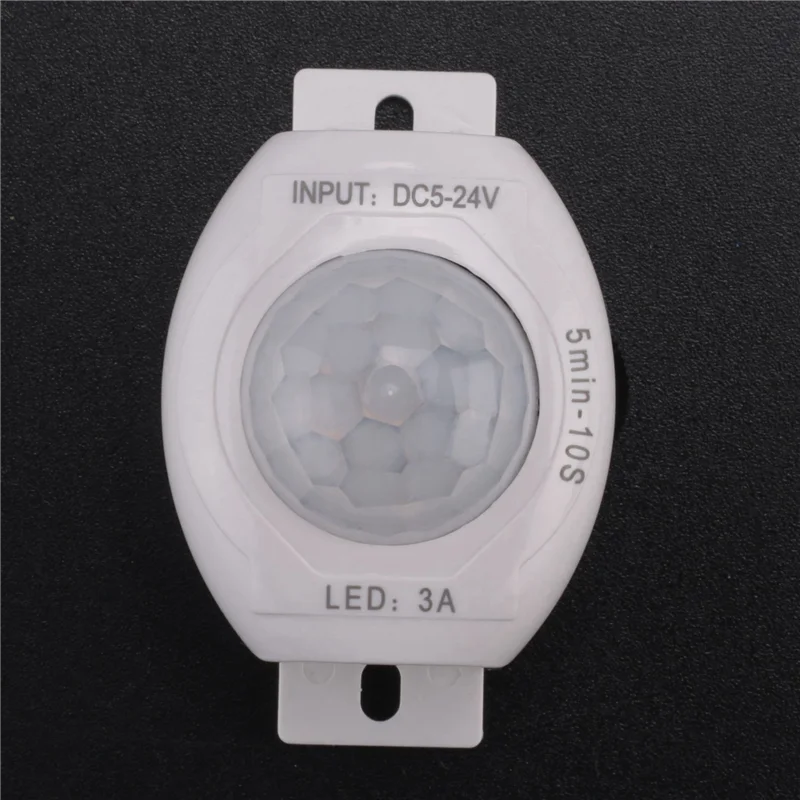 B50B-3X Rilevatore sensore di movimento a infrarossi PIR DC5-24V Interruttore timer accensione/spegnimento automatico Luce LED domestica (Bianco)