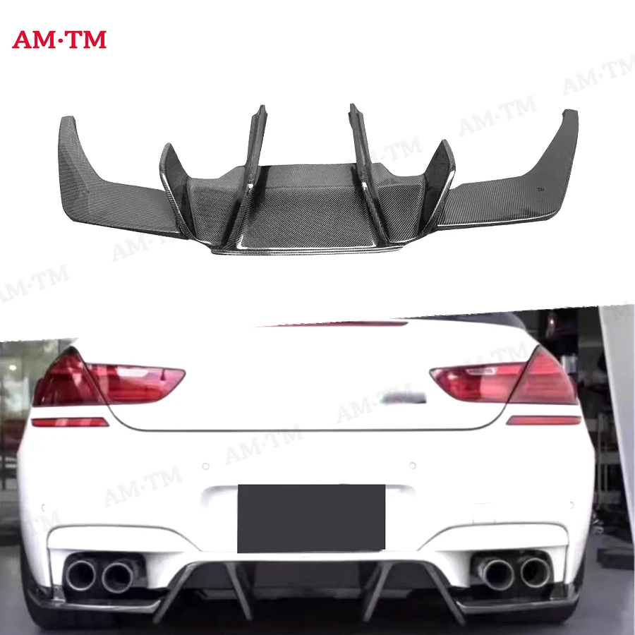 

For BMW 6 Series F12 F13 F06 M6 2011-2018 Carbon Fiber Car Rear Bumper Lip Diffuser Spoiler Parts Upgrade Body kit