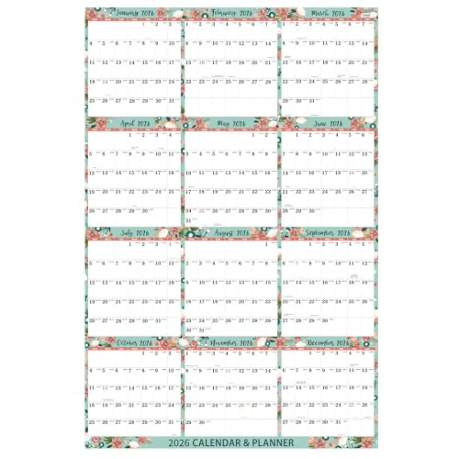 

Календарь на 2026 года. Ежегодный настенный календарь на 2026 года. Январский 2026 декабря 2026 22,4 x 34,6. Сложенные бумажные настенные календари. Большой настенный календарь на 2026 года.