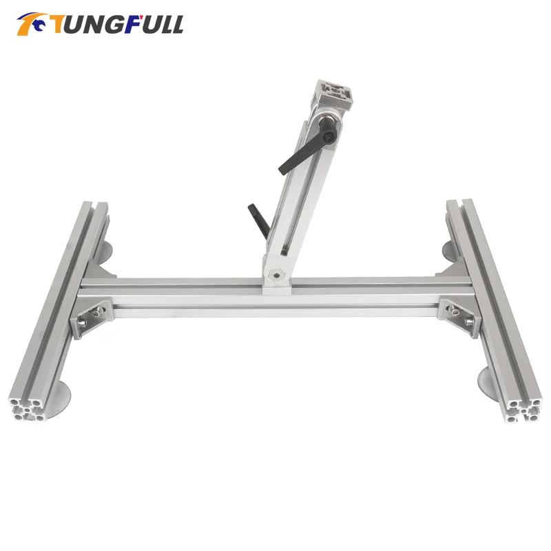 liga de aluminio reciprocante linear motor bracket faca voce mesmo atuador linear stands angulo ajustavel antiderrapante foot pad 01