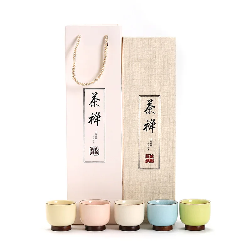 CX high-end Ru kiln master cup ceramic guest cup business gift