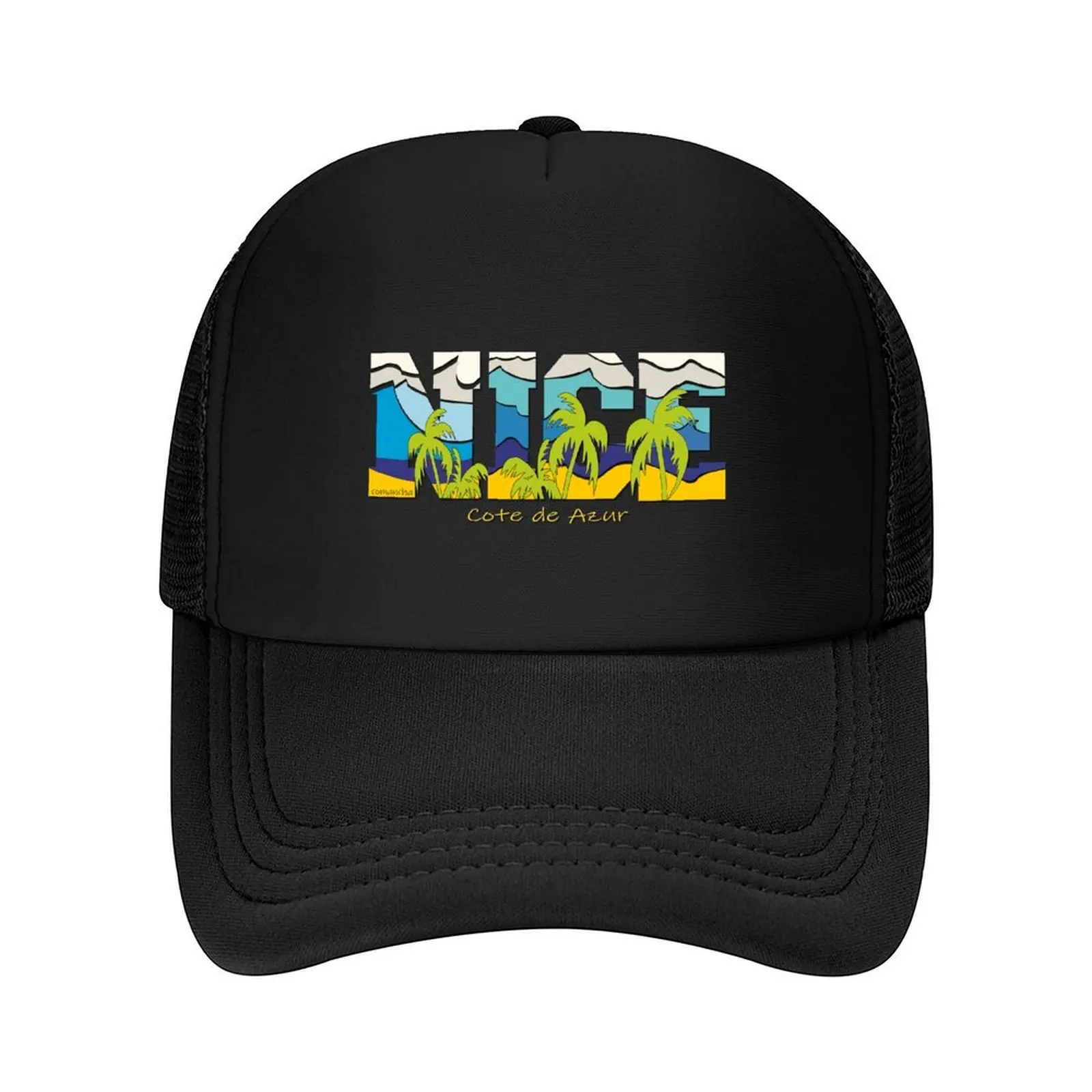 

NICE City - French Riviera - Summer Baseball Cap sun hat Golf Hat Bobble Hat Uv Protection Solar Female Men's