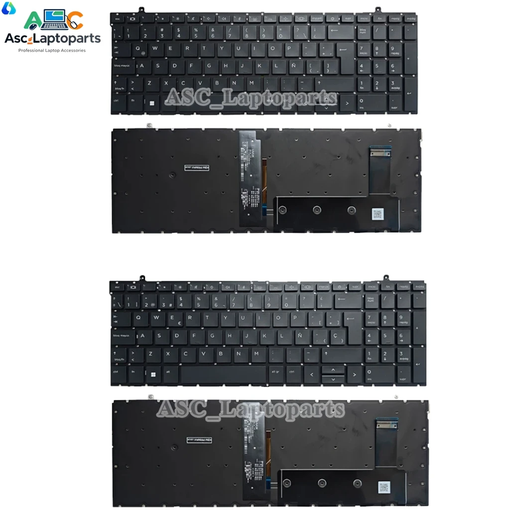 Nuevo Teclado Español Latino para HP ZBook Firefly 16 G9, Firefly 16 G10 Negro Blanco Retroiluminado, Sin Marco (No Compatible con la Serie Zbook Fury)