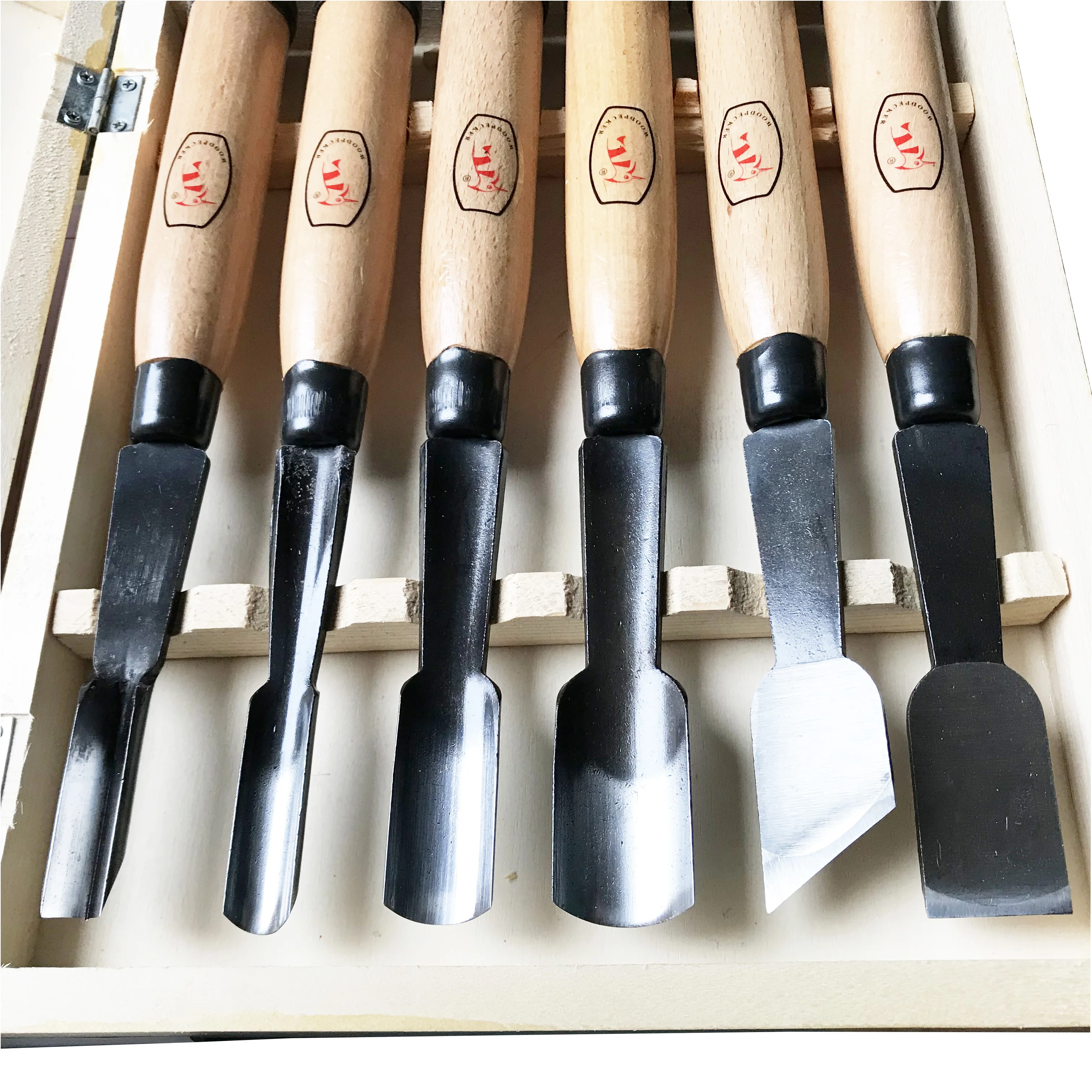 6 Pieces Dry Hand Wood Carving Tools Chip Detail Chisel Set Knives Tool