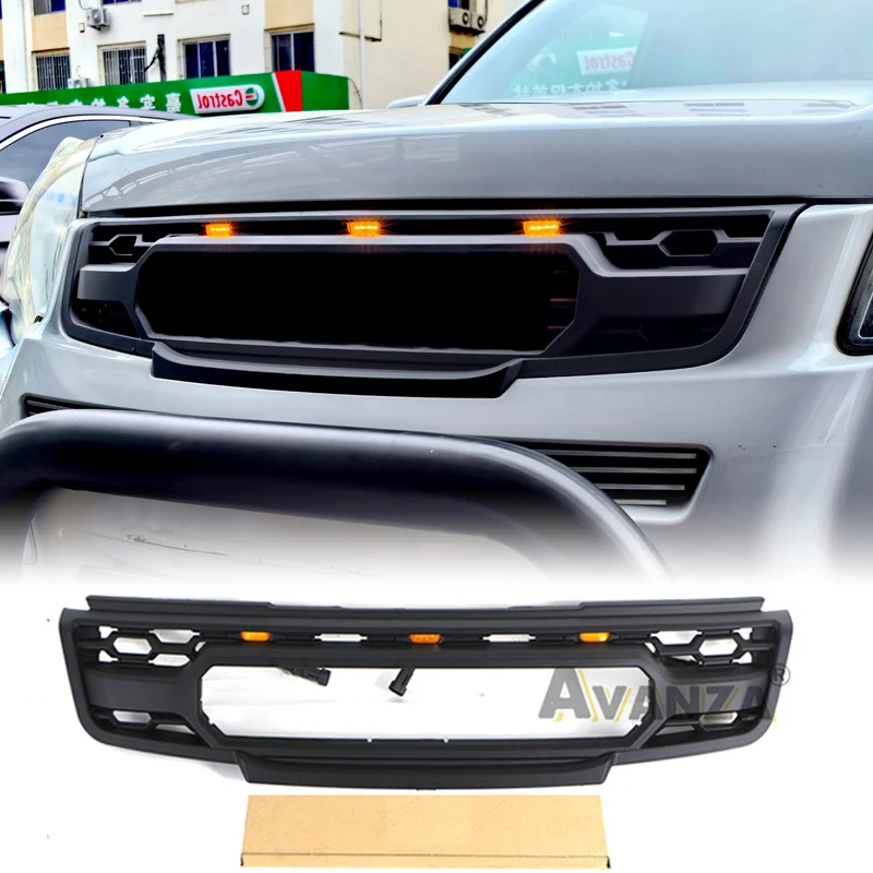 

Front Grill With Led Lights Bumper Grille Modification Accessories Auto Parts Fits For 2012-2014 NISSAN X-Trail Grill