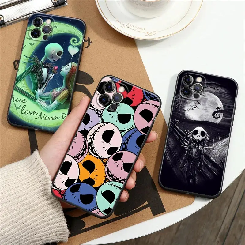 

Disney Nightmare Before Christmas Jack Phone Case for iPhone 17 Cases 16 15 14 13 12 Mini 11 Pro Max 16 Plus 17E Air 16E 7 Cover