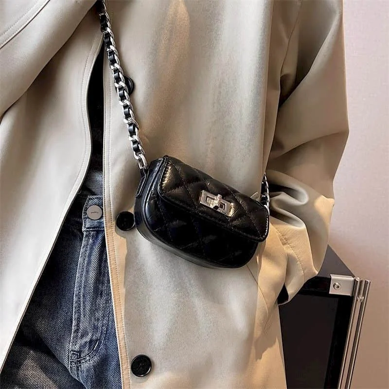 

Кожаные сумки через плечо для женщин, универсальные мини-сумки в корейском стиле, офисные женские сумки высокого качества на цепочке