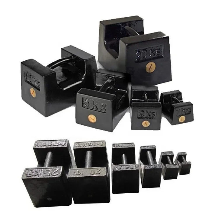 

Weighing 50LB mass comparator cast iron block weights calibration Test crane counterweights