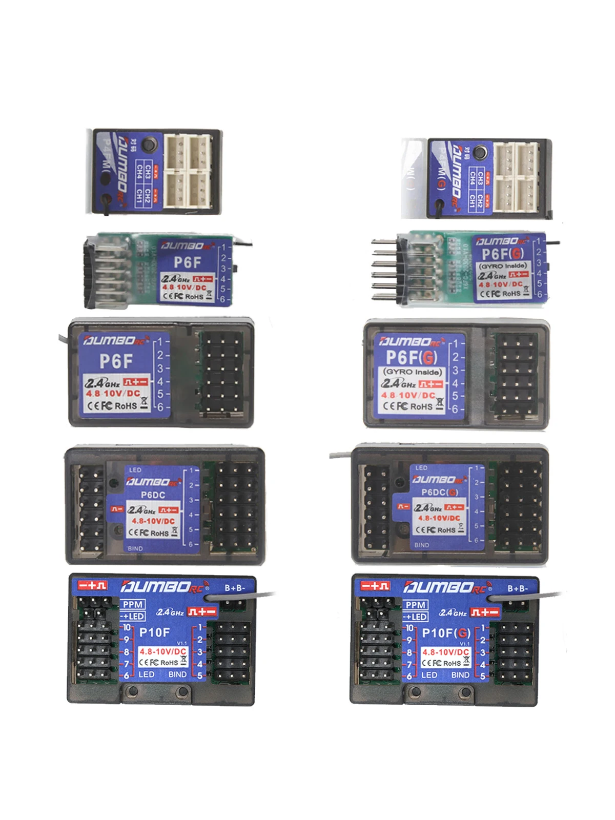 Récepteur DUMBORC 4/6/10CH P10FG P6DCG P4FMG P6FP P6FG Mini Module d'entraîneur pour émetteur de télécommande DDF-350 X4/X6PM/X10P/X6