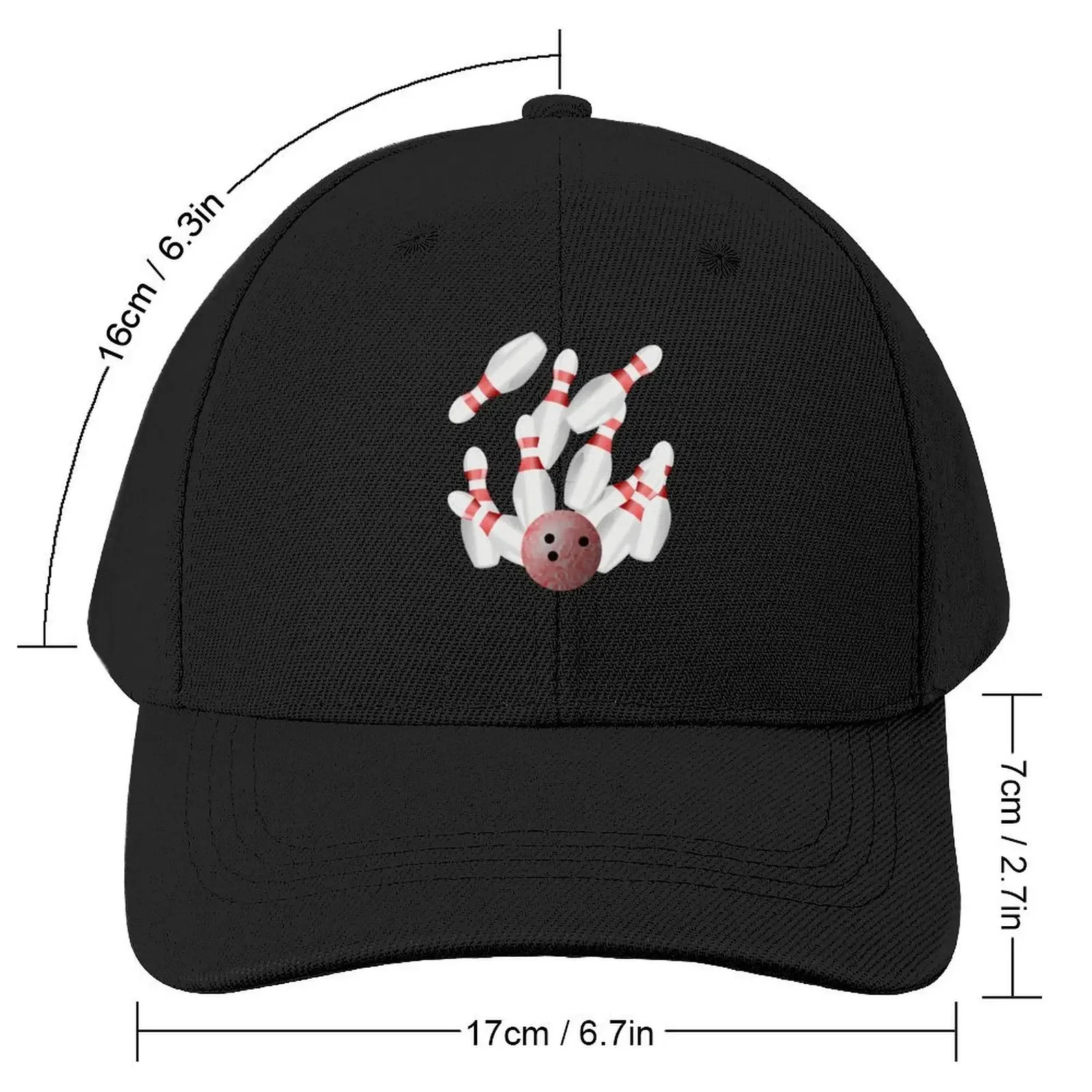 Ten-pin bowling strike \t \t Baseball Cap Trucker Hat Beach Baseball Men Women's