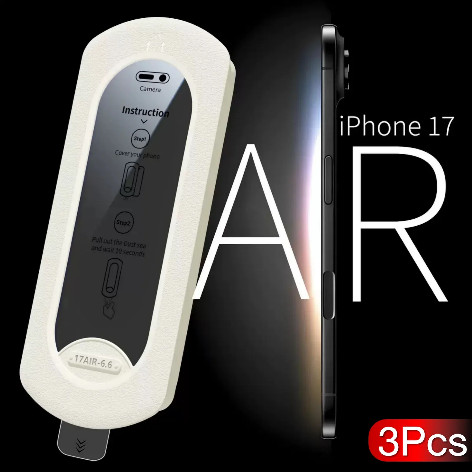 

3Pcs For iPhone 17 Air 16 15 14 13 12 11 Pro Max Plus Xs Xr 16e Tempered Glass Screen Protector Dust Free Positioning