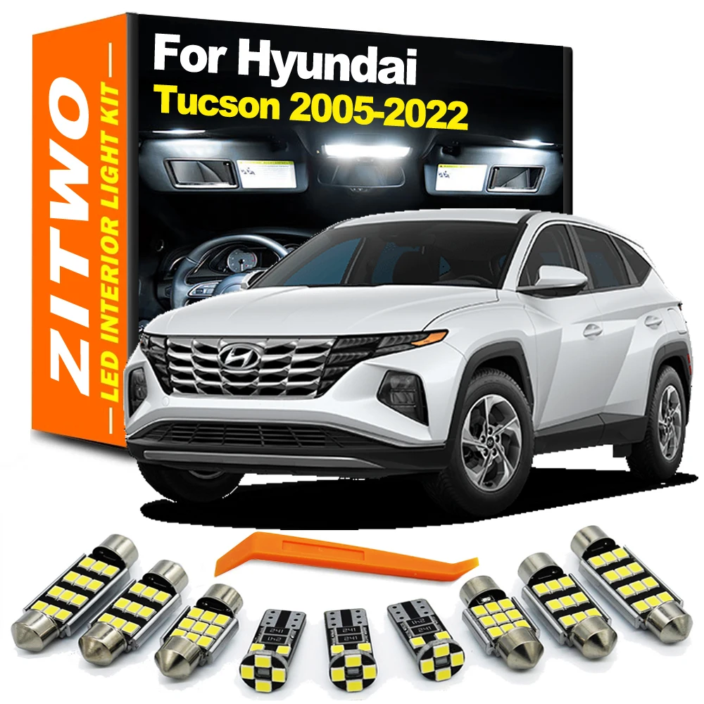 ZITWO LED Interior Dome Map Reading Trunk Light Car Bulbs Kit For Hyundai Tucson 2005- 2018 2019 2020 2021 2022 2023 Accessories