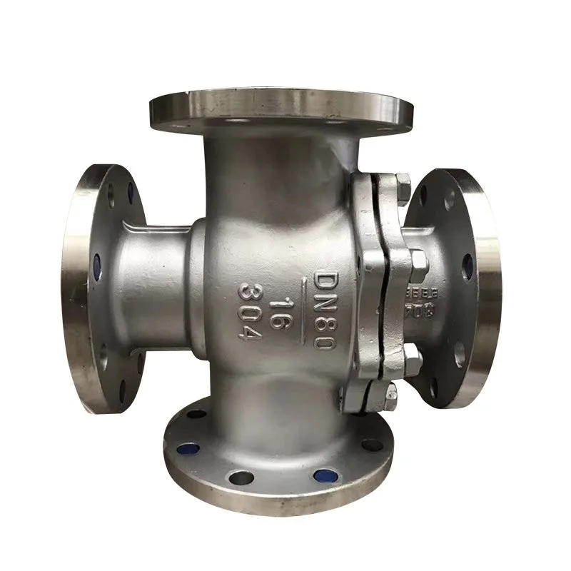 High Quality  Flange High Pressure Resistant Ball Valve Q46F Stainless Steel Four-way Ball Valve
